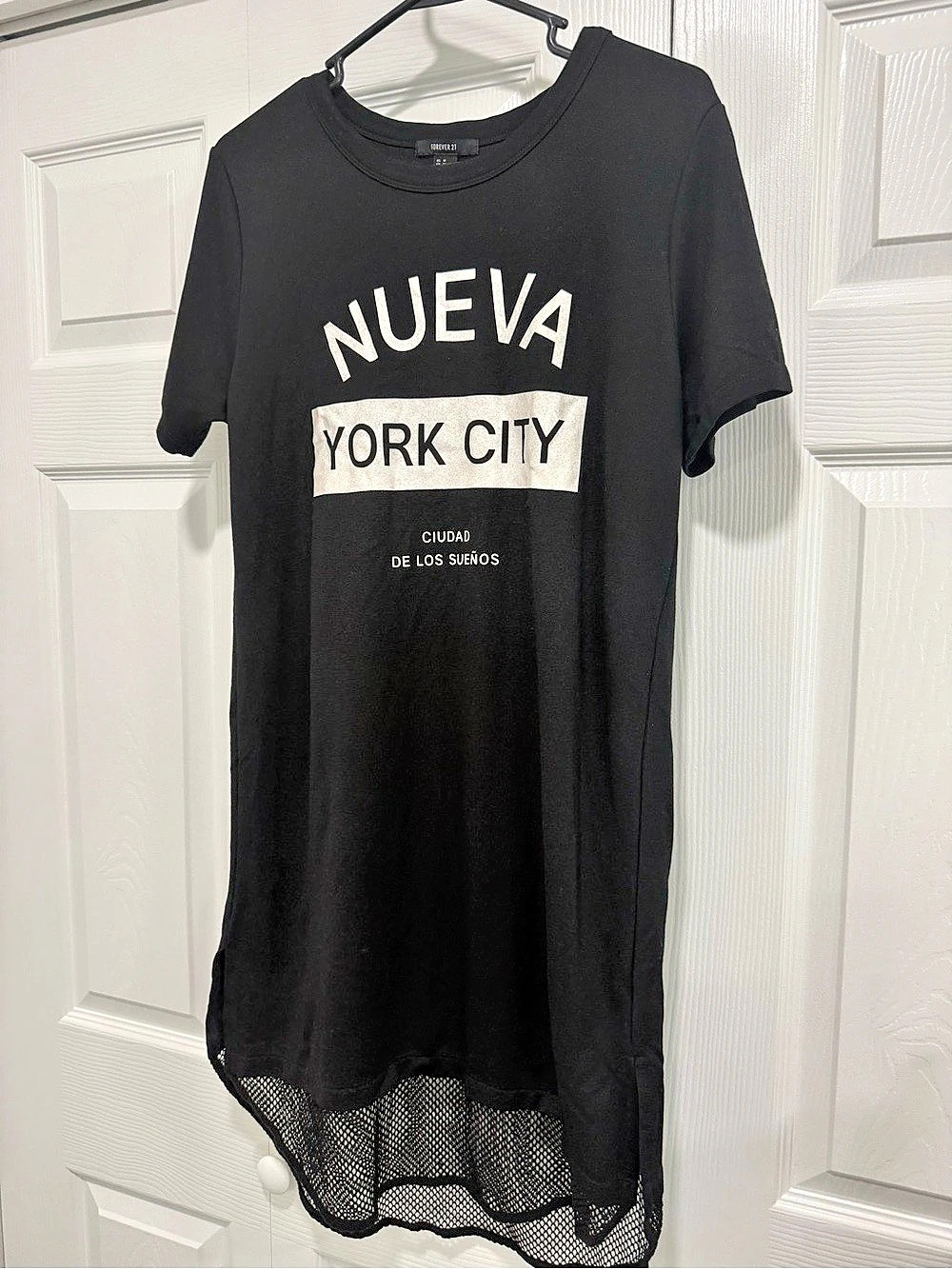 Forever 21 Graphic Mini Dress Black & White Size Medium